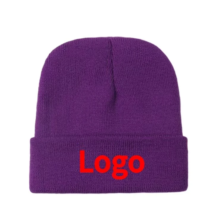 Wholesale Custom Beanies Hat European And American Letters Knitted Cap Fashion Jacquard Warm Beanie Cap