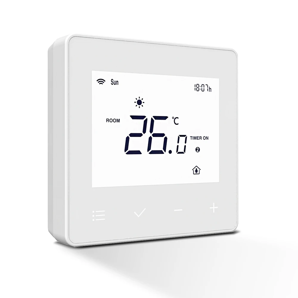 Умный термостат с большим дисплеем для HVAC/бойлера/клапана/напольной воды/электрического отопления, Wi-Fi приложение