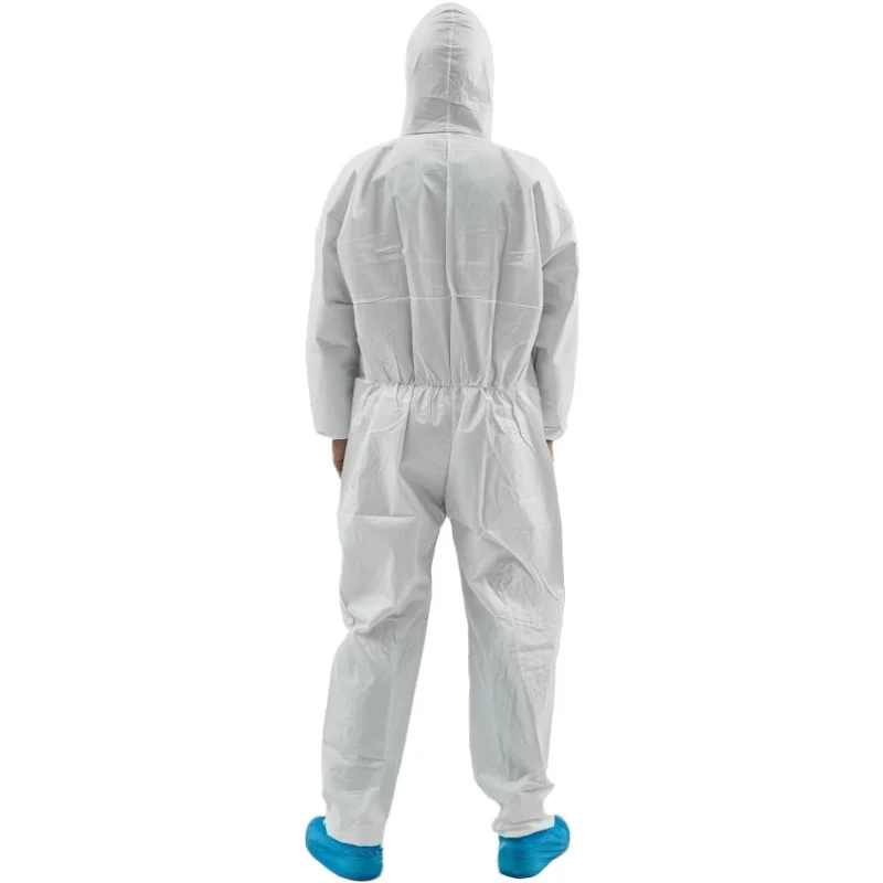 Nonwoven Disposable Coverall Disposable PPE jumpsuit Latex Free  with Breathable Fabric Single-use PPE suit