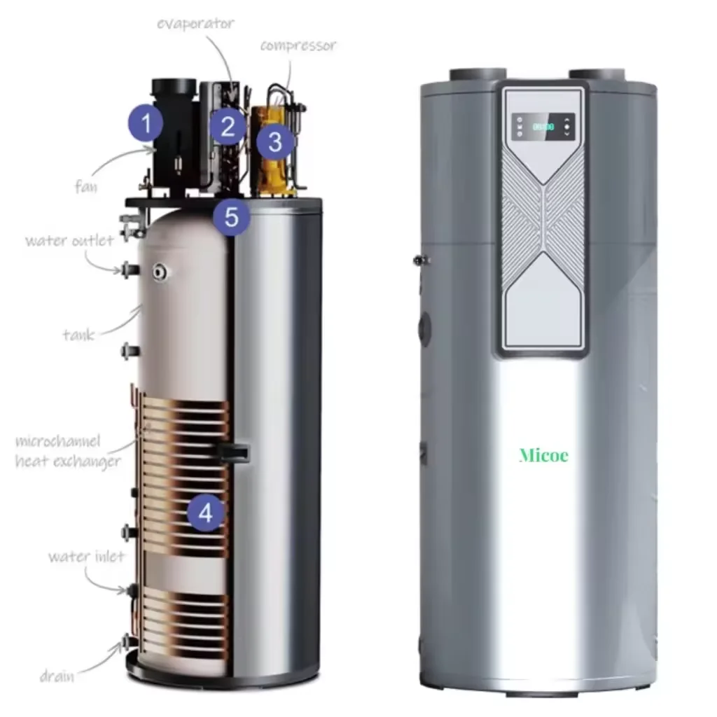 Micoe R290 smart watmark Australia 200L 270L High COP Электрический воздушный тепловой насос для хранения все в одном тепловом насосе водонагреватель