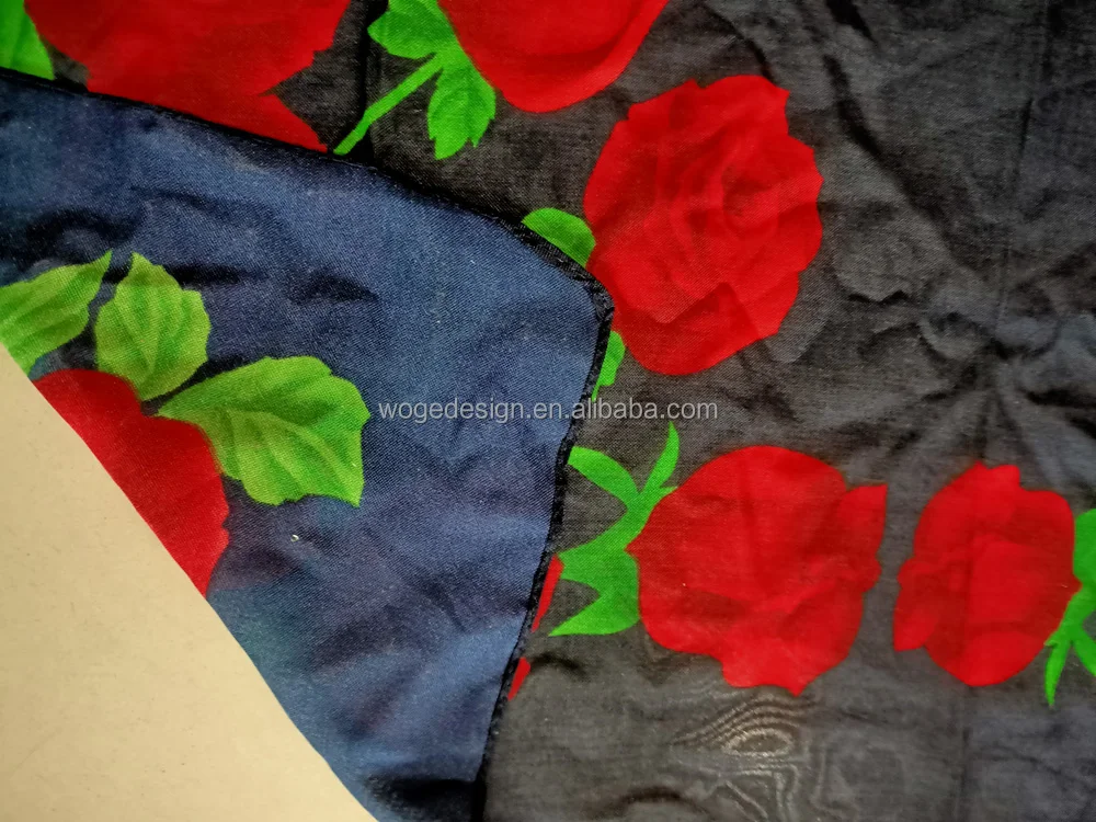 New arrival wholesale 75*75cm muffler scarf hijab woman print cotton feeling polyester fabric square flower scarf