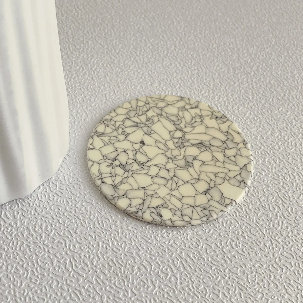 Hot Selling Retro Acetic Acid Round Mirror Design Geometric Acetic Acid Pattern Makeup Mirror High Quality Wholesale Mirror