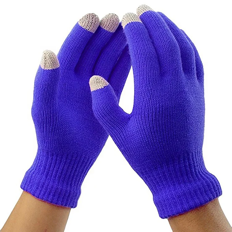 
2020 Winter Magic Gloves Touch Screen Women Men Warm Stretch Knitted Wool Mittens Gloves 