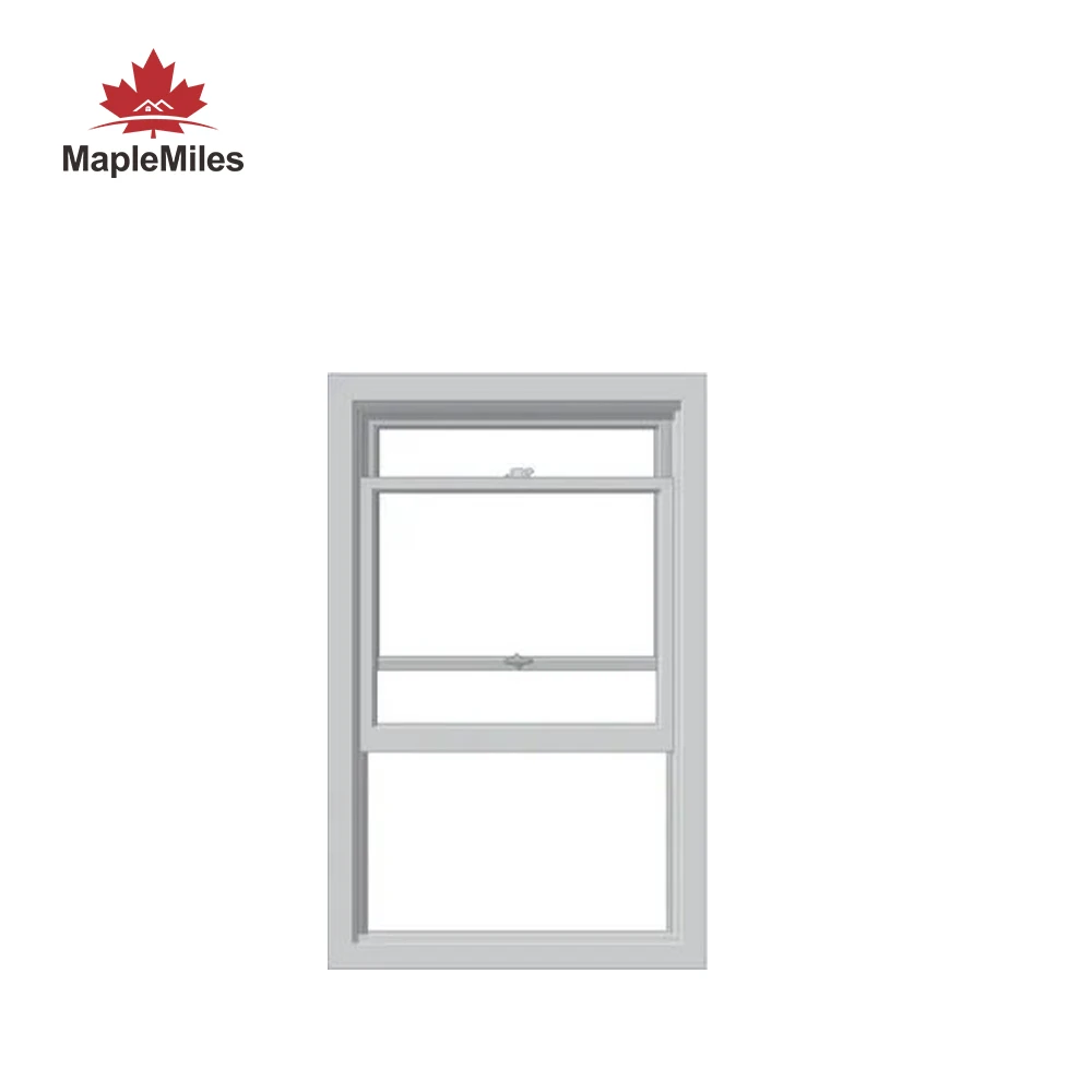 Maplemiles Custom Size Modern Design Waterproof Glass Balcony Aluminum Vertical Sliding Sash Window