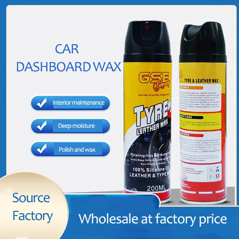 200ml Dashboard Silicone Spray Dashboard Wax Polish Spray for Car care