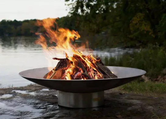 Garden Round Fire Bowl  Corten Steel Outdoor with custom logo