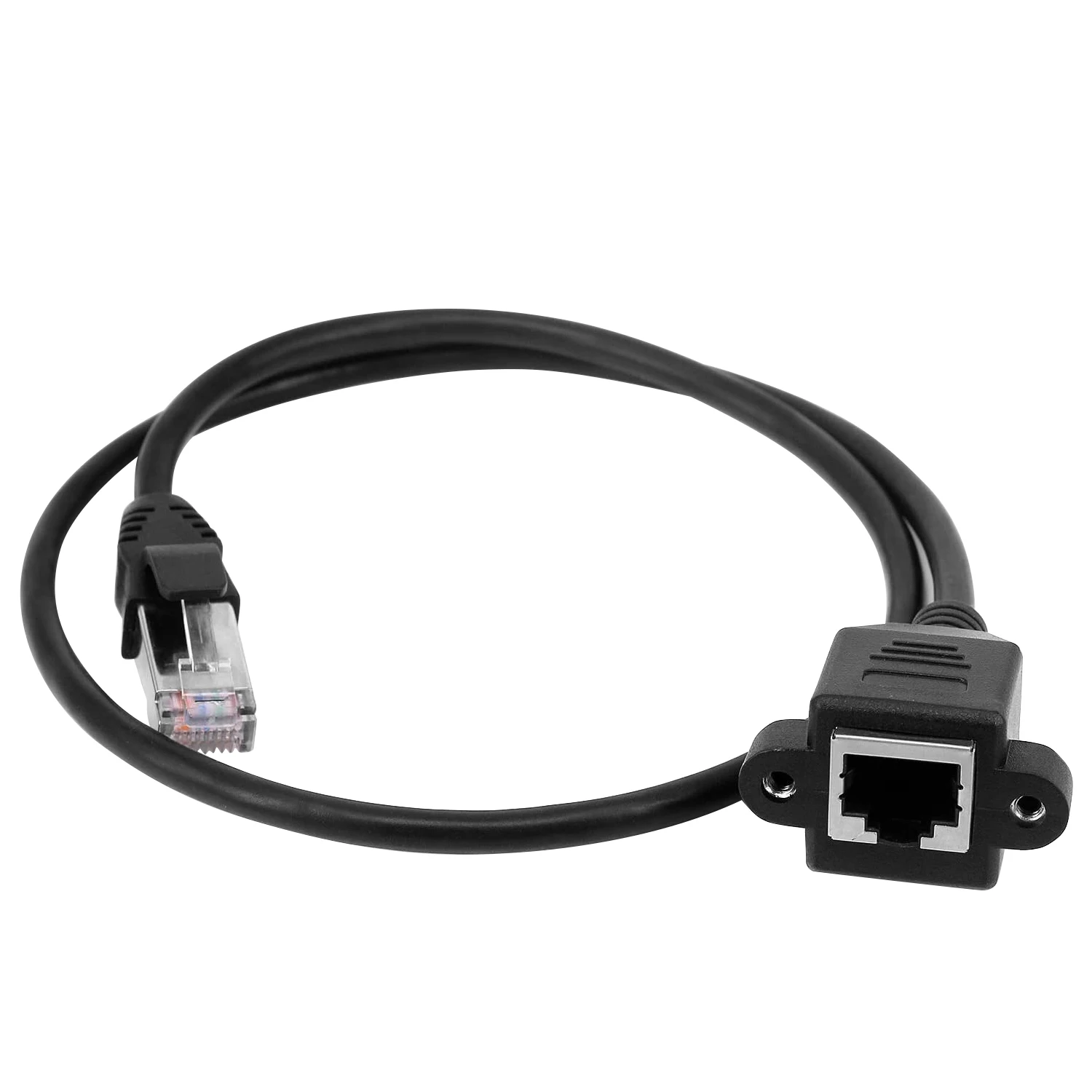 Заводская цена Панельное крепление RJ45 штекер к разъему Удлинительный сетевой кабель lan Соединительный шнур с