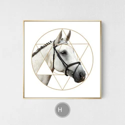 Nordic Light Luxury American Modern Horse Wall Art Painting Creative Popular Print On Canvas Painting For Home Decor