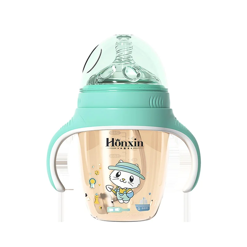 easy sterilizing milk bottle plastic BPA free silicone baby feeding milk bottle