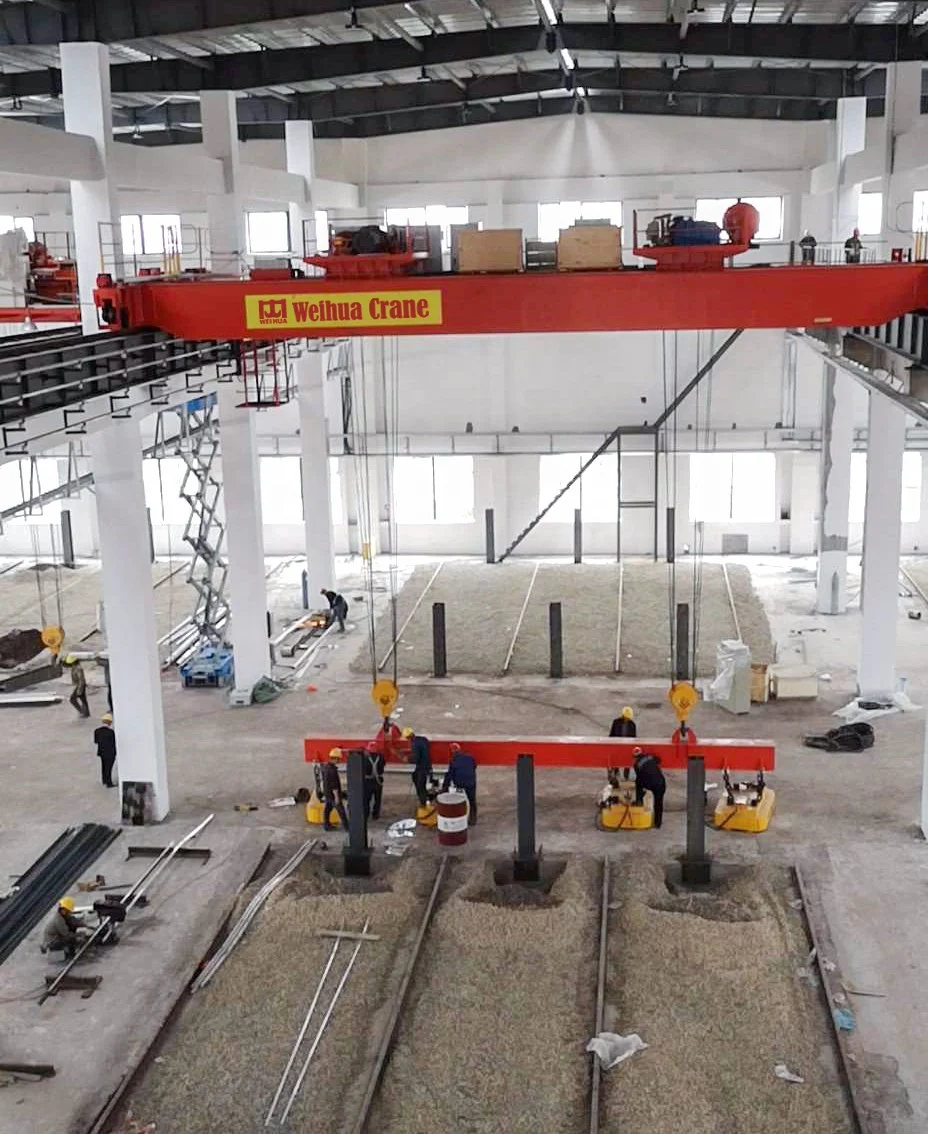 Lifting Industrial Insulation Electric Magnet Bridge 32 Ton Double Girder Electro-magnetic Overhead Crane