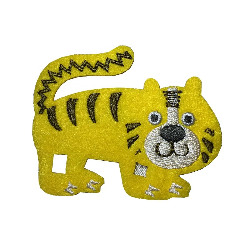 Custom Cartoon Alphabet Towel Chenille Patch Embroidered Heat Press Large Designer Embroidery Chenille Patches For Hats