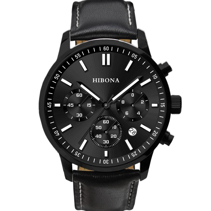 Top Brand Luxury Ronda 5030D Chronograph Wrist Watch 5ATM Waterproof Steel Reloj Quartz chronograph watch men