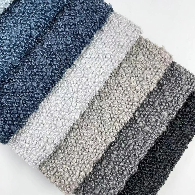 High quality living room fabric sofas 100% polyester boucle fabric upholstery fabrics for sofas and furniture