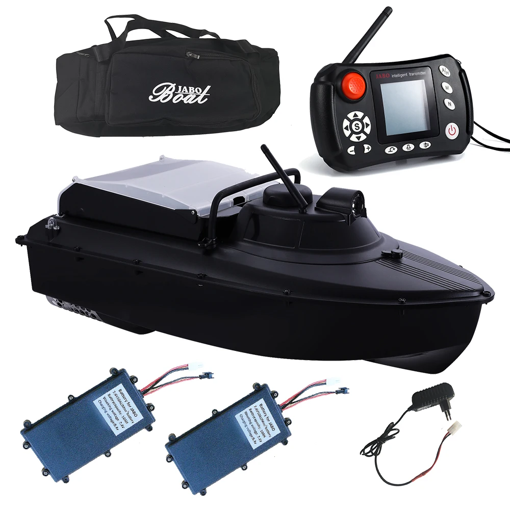 Russian Warehouse JABO2BG-7.4V10A*2+knapsack  GPS Auto navigation  bait boat Auto baiting robot  delivery Store 16 points