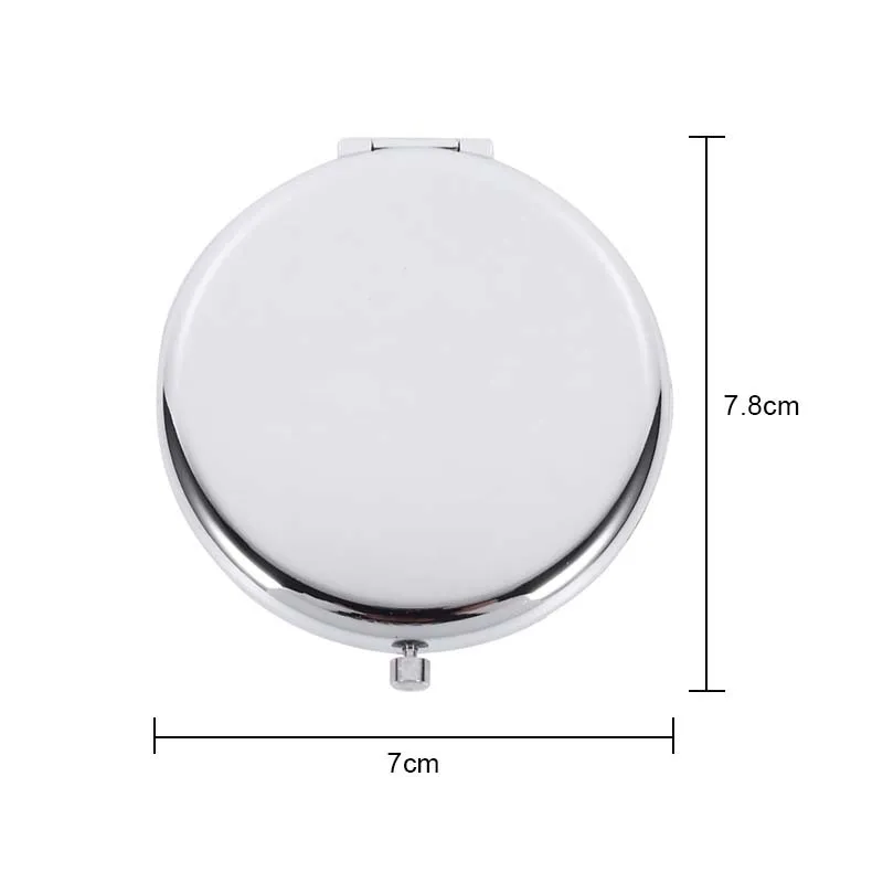 Portable Travel Gift 1x/2x Magnifying Metal Makeup Mini Folding Handheld Gold Compact Mirror Small Mirror for Purse