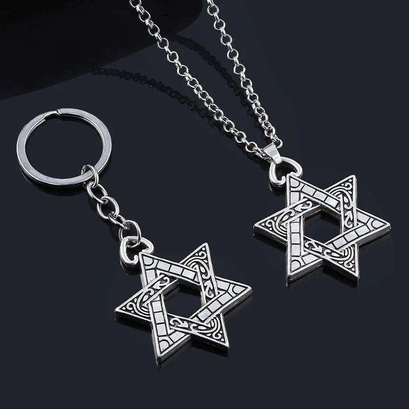 Vintage Cthulhu Mythos Mythical Jewelry Hip hop punk Six-pointed star pendant Necklace
