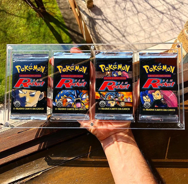 Jihong Wholesale Transparent Acrylic ETB Display Cabinet 151 Pocket Monsters Booster Box Protector Acrylic Display Racks