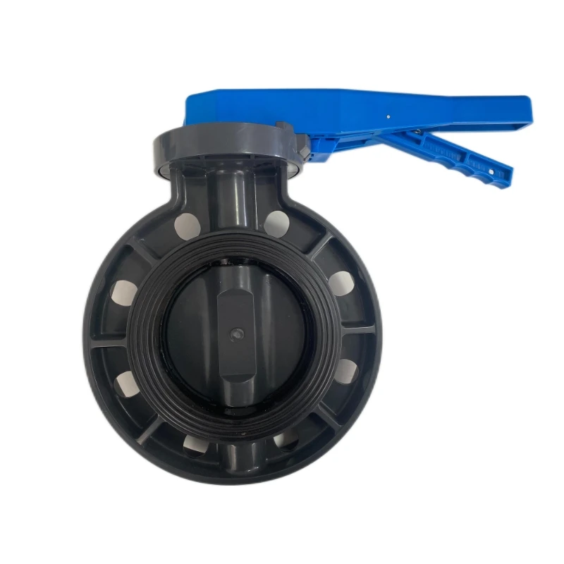 Manufacturer Supply agricultural irrigation valve blue handle plastic pvc 2' - 12' butterfly valve