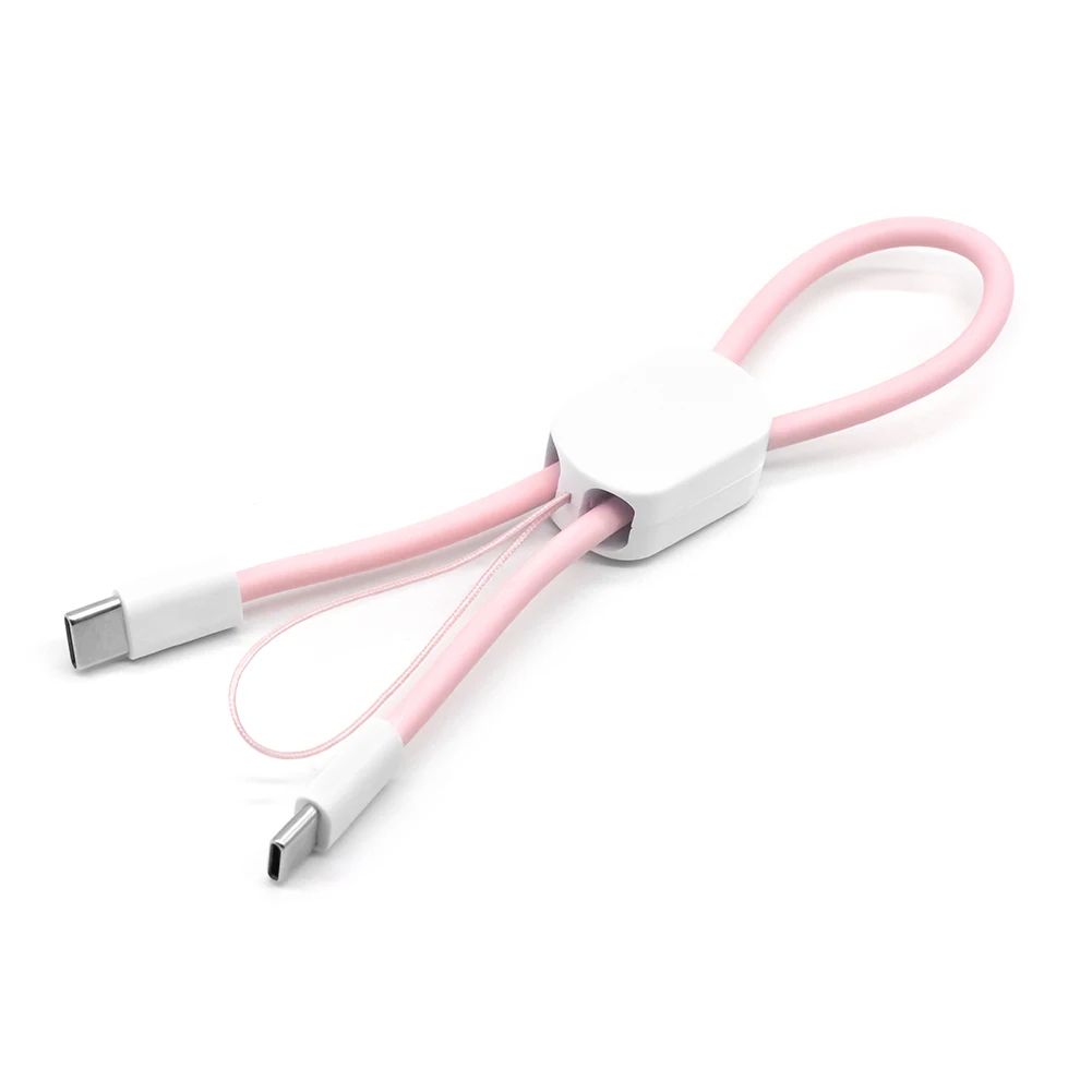 Pd 60W Type C to Type C Fast Charging Lanyard Cable 3A Portable USb Charging Cable For Promotional Gifts