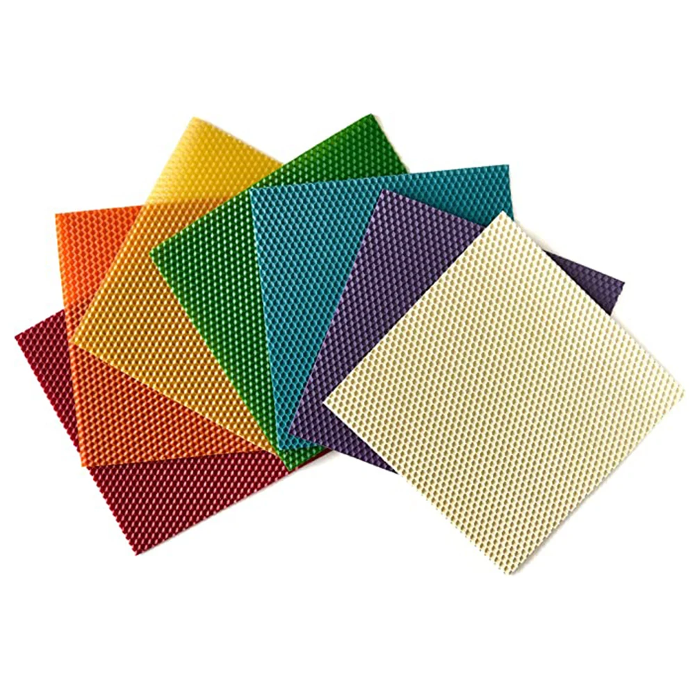 Colorful beeswax sheets for candle making Beeswax honeycomb sheets
