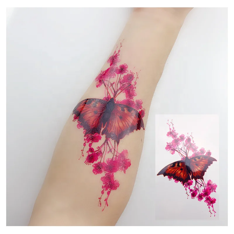 Waterless Temporary Tattoo Stick Flower tatoo for party adult kids