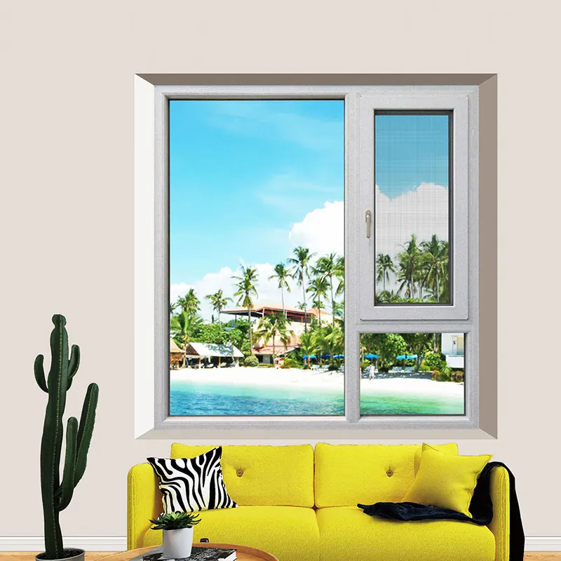 Aluminium Frame Double Glazed Hurricane Soundproof  Low E Glass Windows