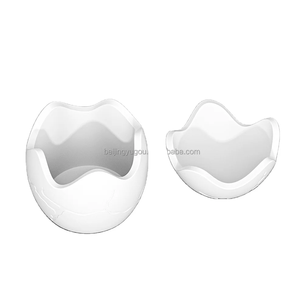 Modern Fashion Luxury 10oz Egg Shape Irregular Concrete Candle Jar OEM ODM Cement Candle Jar With Lid Factory Wholesale