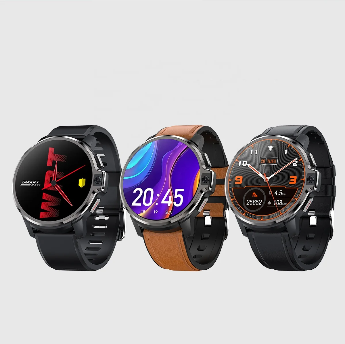 4G Smartwatch DM30 RAM 4GB ROM 64GB Smart Watch with Android 9.1 GPS Wifi Dual System Face ID 1050Mah Battery 1.6 Inch HD