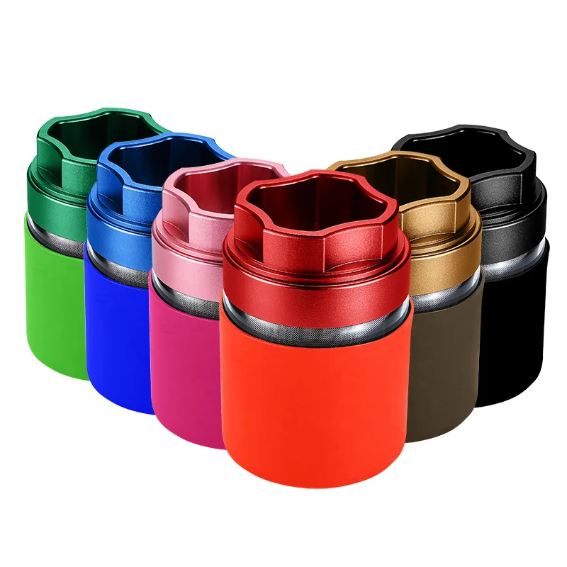 Изготовленный на заказ логотип металлический алюминиевый 4 шт. 60 мм Современные мини цвет ручной табака травы точильщика дробилка курение китайской медицине трав