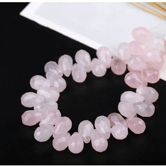 SB7140 сверлые граненые кварцевые бусины из натурального камня