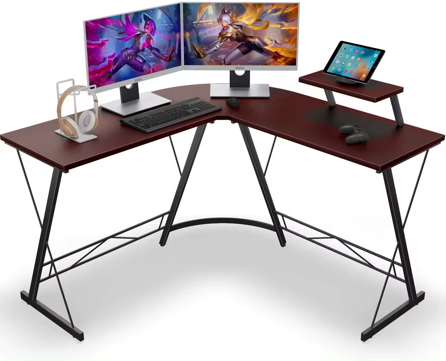 L Shaped Wood Writing Desk Table Home Large Corner Studio Computer Desk
