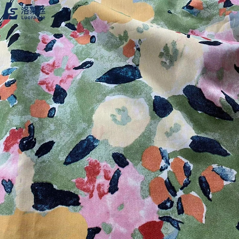 Hot sale oil painting liberty london fabric 100% cotton poplin fabric