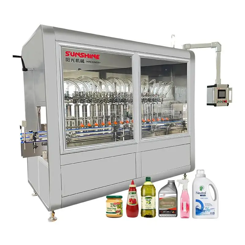 Полностью автоматическая поршневая разливочная машина для кетчупа, варенья, соуса
