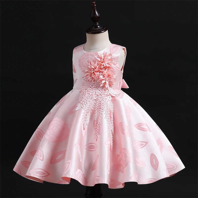 High Quality Kids Performance Host Runway Show Stage Dress Princess Short Puffy Dresses Flower Girls Party Evening Dresses