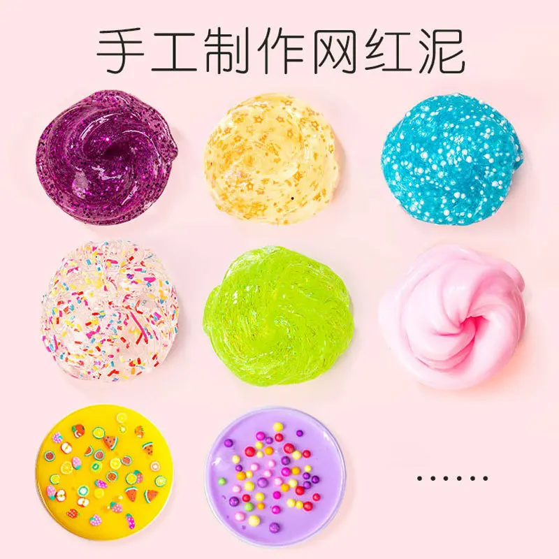 Zhiqu Toys Ultimate DIY Fluffy Slime Making Kit Boys and Girls Birthday Idea Includes Crystal Slime and Clay Game Supplies
