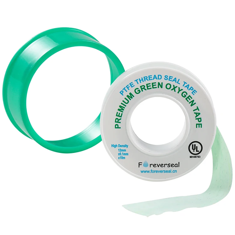 12mm Ptfe Taflon Thread Seal Tape Green Oxygen Line Ptfe Tape