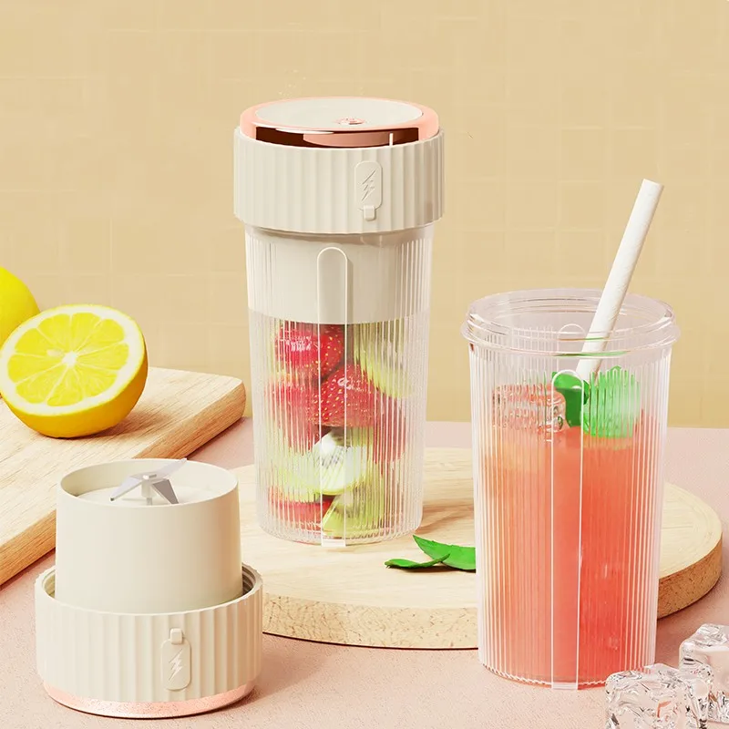 Portable Electric Fruit Juicer USB Rechargeable Machine Sports Mini Bottle Juicing Blender