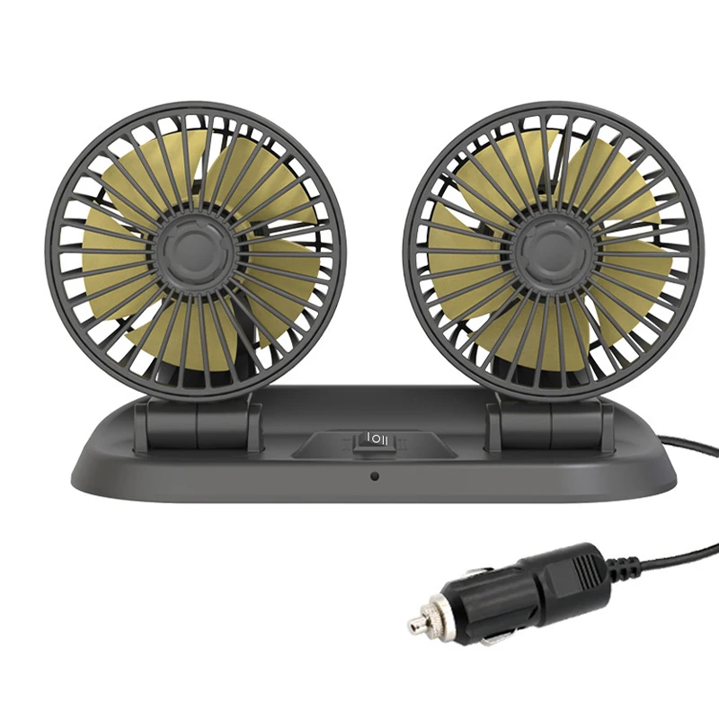 Summer new car household double-headed fan car with adjustable multi-function car mini double-headed small fan