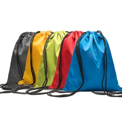 waterproof 420D heavy polyester OEM drawstring bag 210D ECO backpack bag