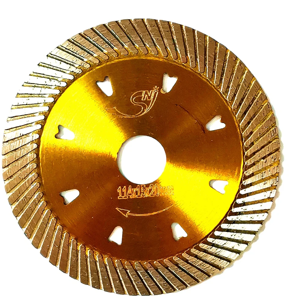 4.5 inch 15 mm hot press diamond turbo wave saw blade for marble cutting