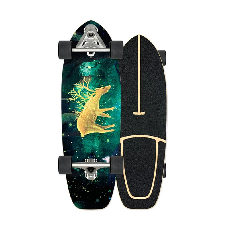  2021 New Skateboard 30 Inch Longboard For Adult Men Women Highly Smooth Surf Land Single Kick Carving Skate