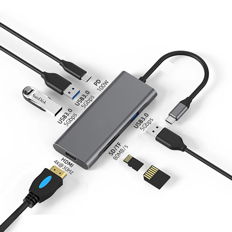 WISTAR USB C Hub Collection Multiport Type C Adapter USB C Dock USB 3.0 Hub Type C Docking Station