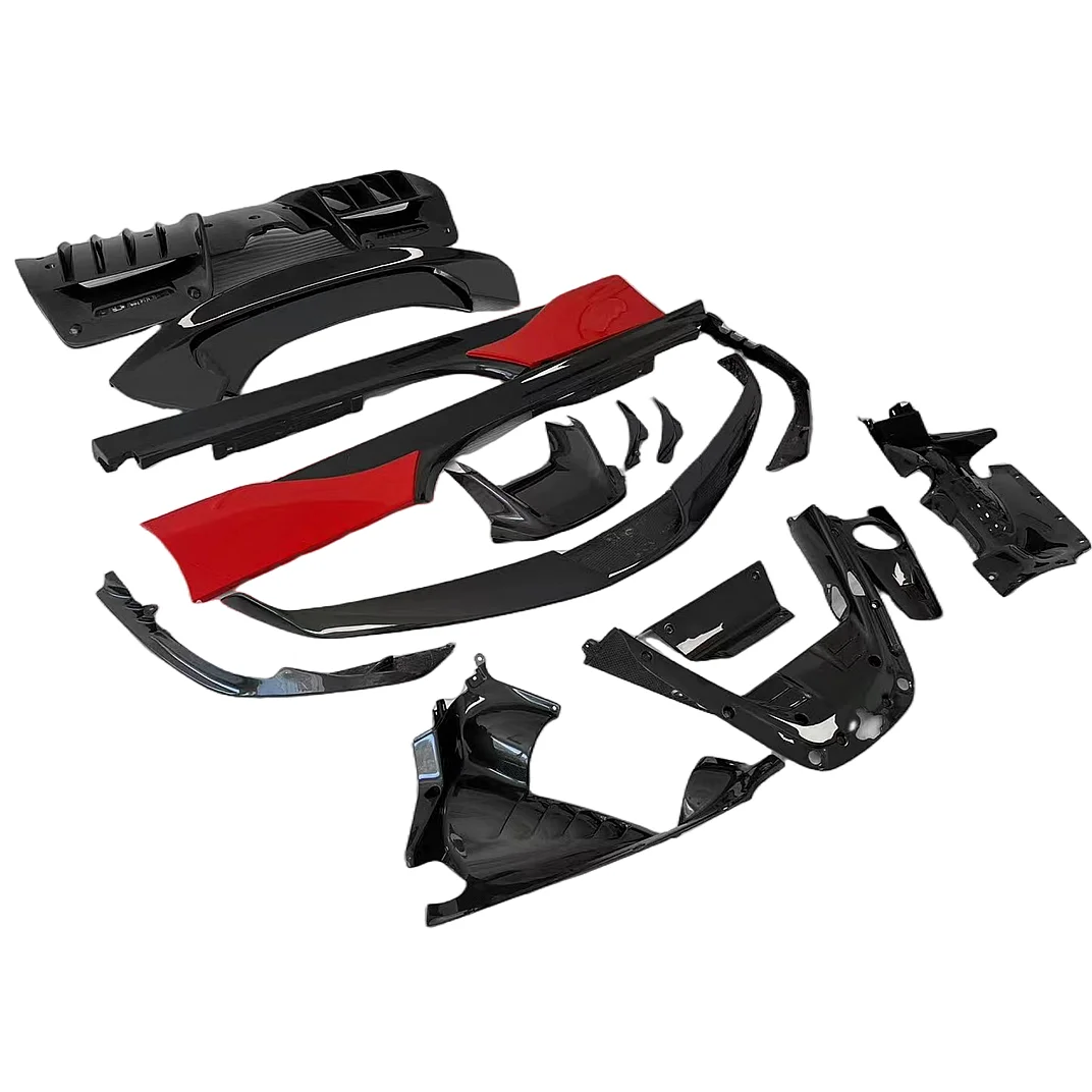 OEM Style Front Rear lip diffuser Spoiler Wing Splitter side skirt For Ferrari SF90 upgrade Real carbon fiber body kit