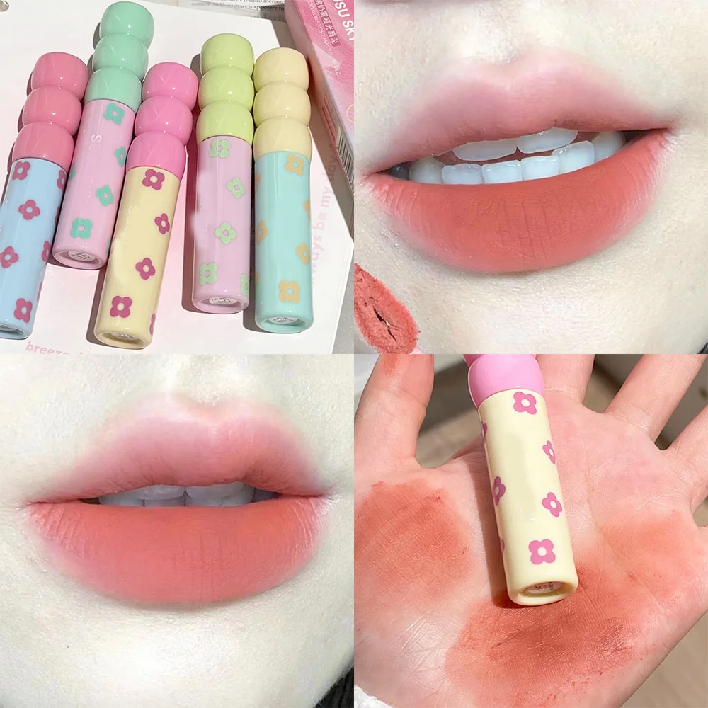 Long milk mist matte lip mud velvet white natural lip glaze set girl makeup fair price wholesale