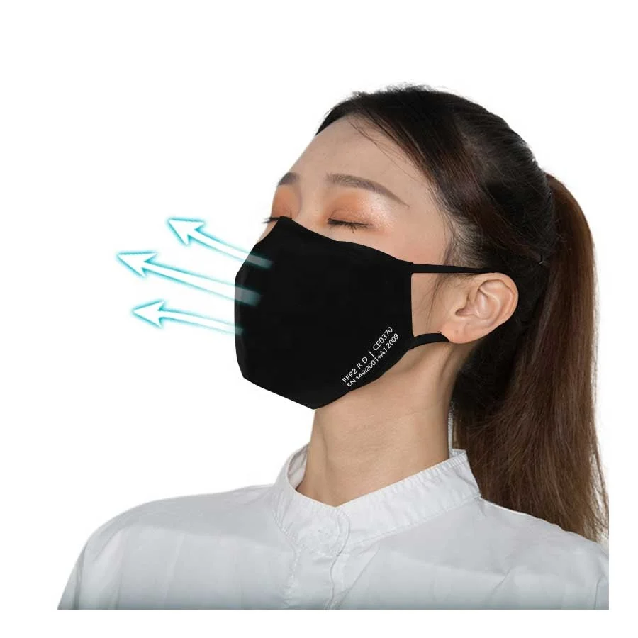 Моющаяся маска для лица из хлопчатобумажной ткани с фильтром nano ptfe CE 0370 FFP2, многоразовая индивидуальная упаковка oem для вечеринки
