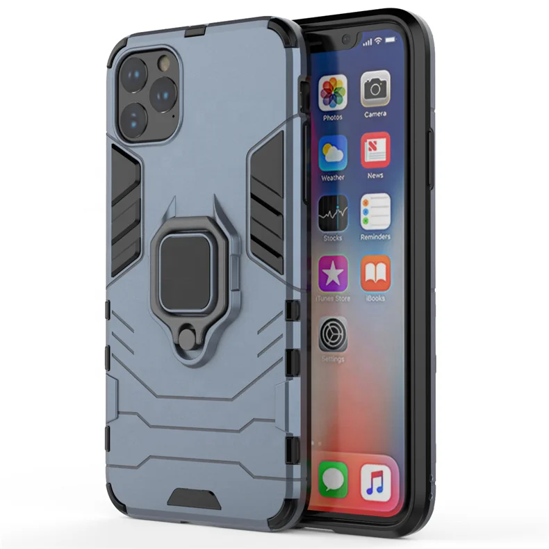 
360 Degree Rotating Ring Grip Kickstand Dual Layer Shockproof mobile phone back cover case for iPhone X XS Max Pro Max 