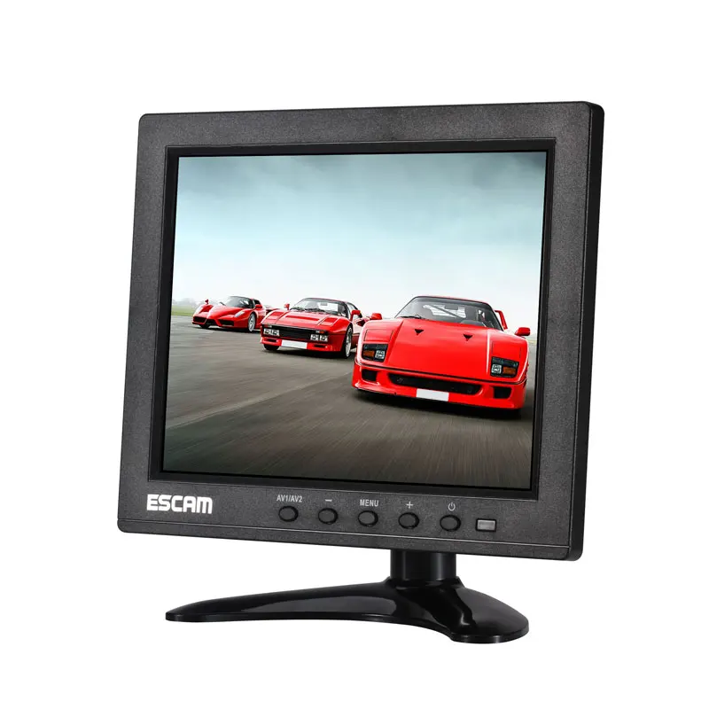 
ESCAM T08 High Resolution 8 inch TFT LCD Monitor With VGA HD MI AV BNC USB Port Multi-Languages Inbuilt Speaker Audio IN OUT 