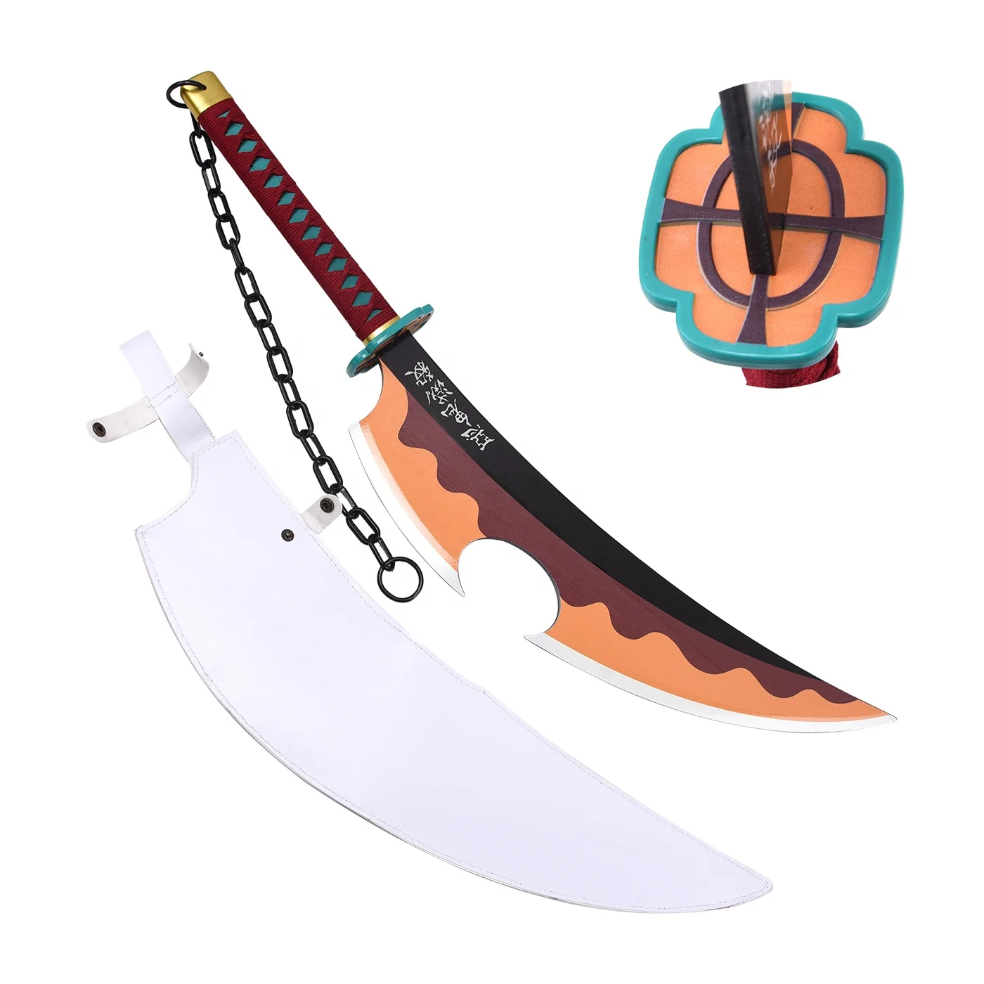 Hot selling Demon Slayer Demon Slayer Uzui Tengen BAMBOO wooden blade cosplay Anime Sword toy swords