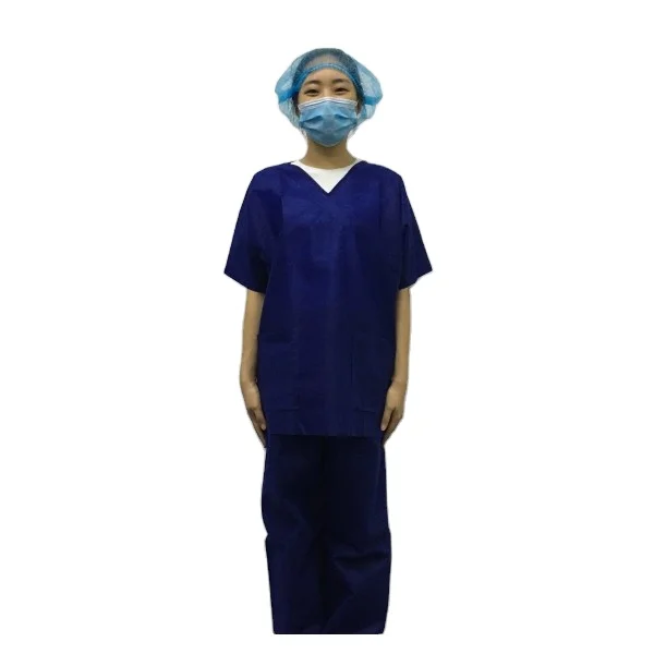 Two Pieces Set Uniform Women and Man Suit Beauty Salon Work Nursing Cloth Scrubs Set for Hospital Medical Protection for Unisex