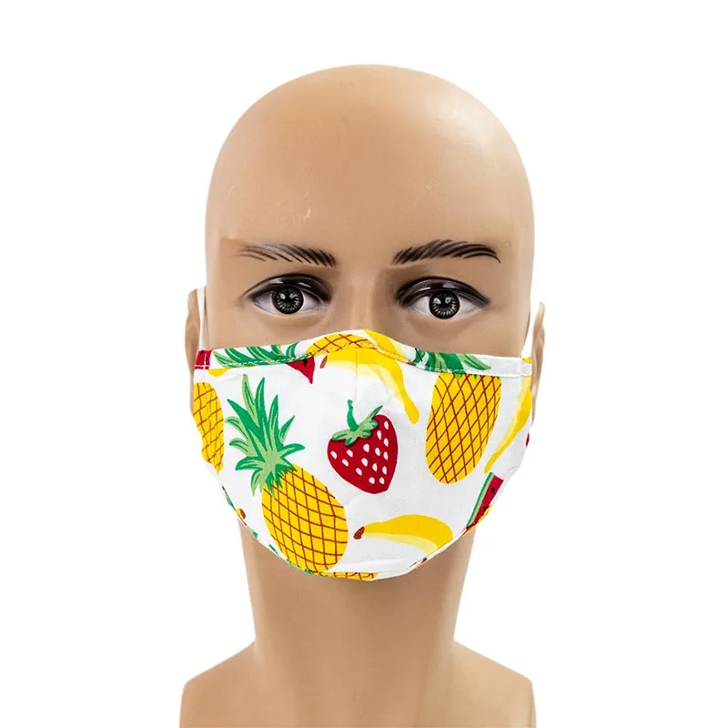 Kids fashionable pm2.5 dust face mask children cotton mask printed cartoon patterns washable reusable cotton masks